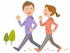 ウォーキングしているイラスト